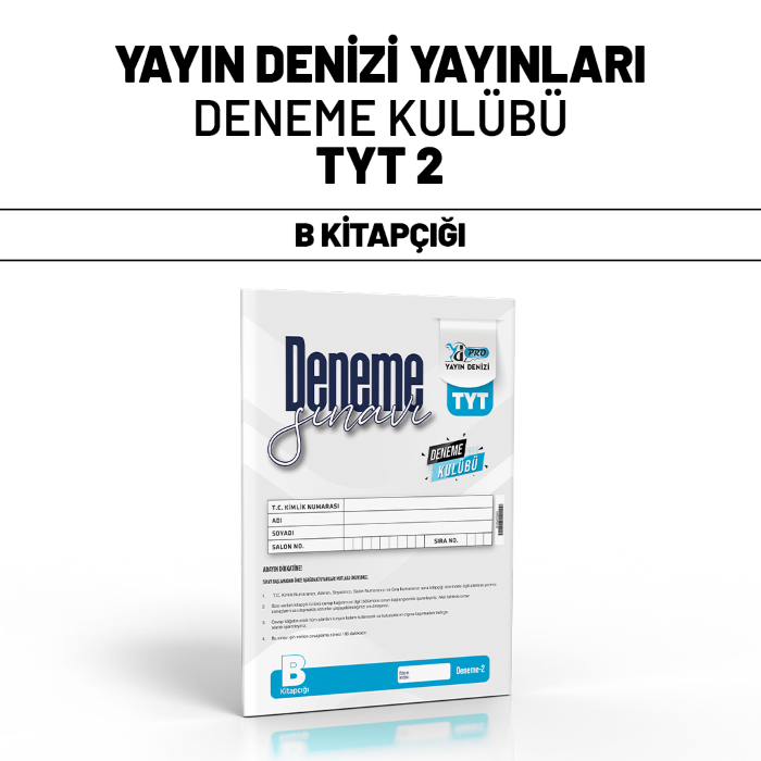 YDENİZİ TYT DENEME KULÜBÜ SNV 2-B - 25-26